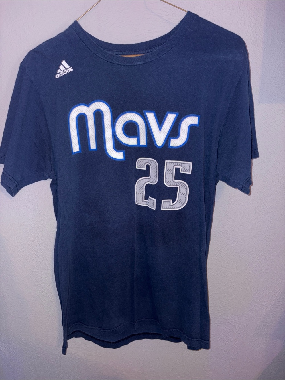 adidas Navy Mavs #25 Basketball Tee
